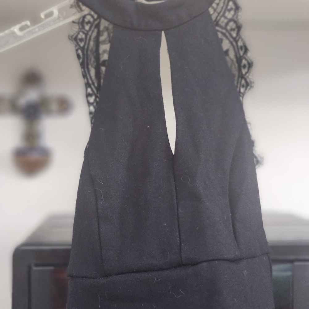 Lulu's Black Lace Halter Bra